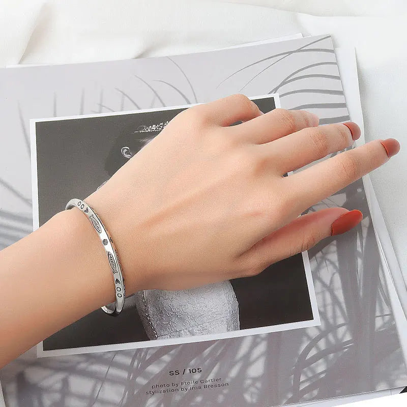 Bracelet avec motif de poissons, bijou en alliage plaqué argent 925
