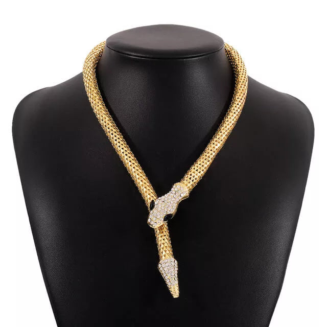 collier serpent avec zircons