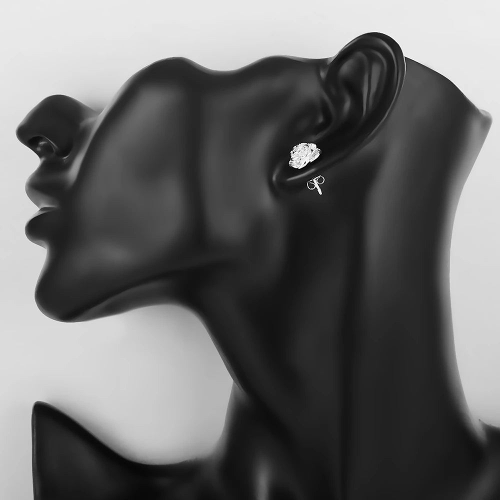 Boucles d'oreilles Fleurs, bijou en plaqué argent