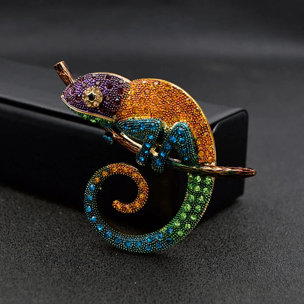 broche caméléon