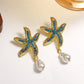 Boucles d'oreilles Étoiles de mer, bijou en plaqué or et en acrylique