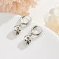 Boucles d'oreilles minimalistes Têtes de mort, bijou en alliage plaqué argent