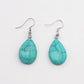 boucles d'oreilles en forme de goutte en pierre turquoise