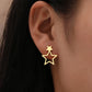 Boucles d'oreilles Étoiles, bijou en acier inoxydable doré