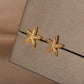 Boucles d'oreilles Etoiles de mer, bijou en acier inoxydable doré