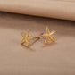 Boucles d'oreilles Etoiles de mer, bijou en acier inoxydable doré