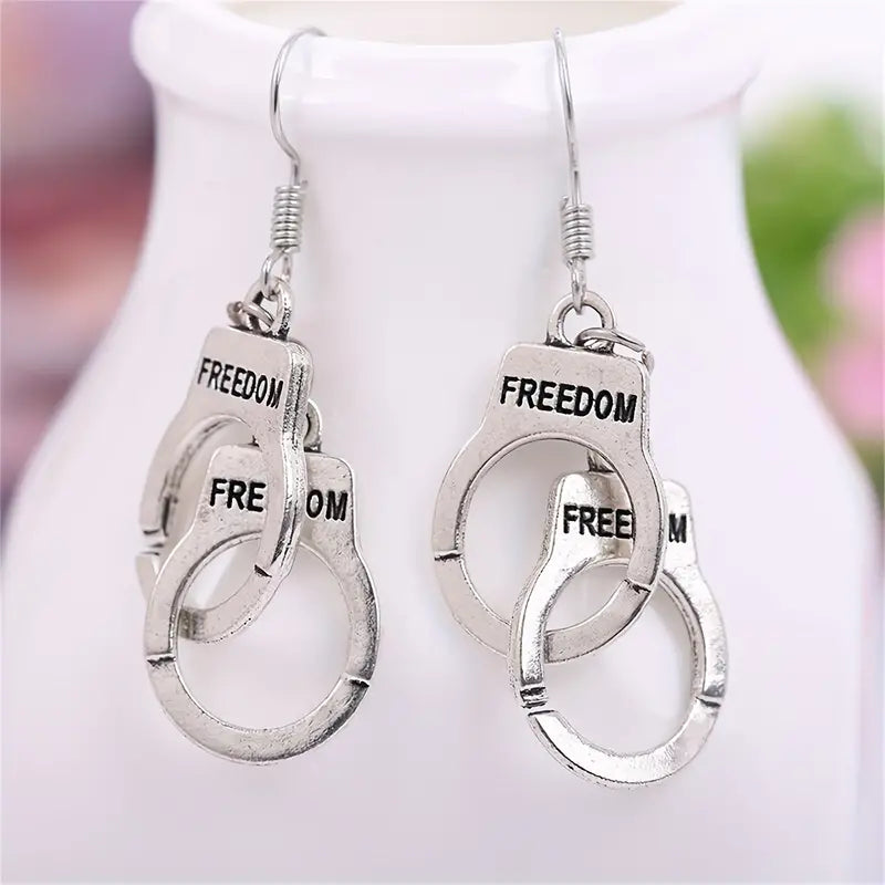 Boucles d'oreilles Menottes, bijou en acier inoxydable