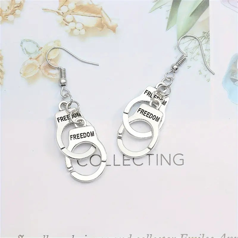 Boucles d'oreilles Menottes, bijou en acier inoxydable