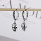 Boucles d'oreilles minimalistes Têtes de mort, bijou en alliage plaqué argent