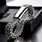 Bracelet pour hommes, maille tressée, bijou en acier inoxydable argenté