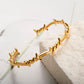 Bracelet punk Fils barbelés, bijou en alliage plaqué or