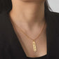 Collier avec cartouche d'hiéroglyphes Pyramide, bijou en acier inoxydable doré