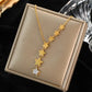 Collier Étoiles, de type sautoir, bijou en acier inoxydable
