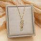 Collier Couple amoureux, maille grain de café, bijou en alliage plaqué or 585 (14 carats) et en plaqué argent 925
