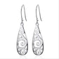 Boucles d'oreilles arabesques ajourées, crochets à boules, bijou en plaqué argent 925