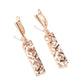Boucles d'oreilles vitrail ajouré, bijou en plaqué or 585 (14 carats) et en plaqué argent 925