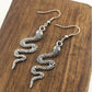 Boucles d'oreilles serpent Cobra, bijou en acier inoxydable argenté