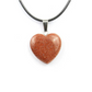 Collier pendentif Coeur en pierre de sable, bijou chakra en forme de coeur