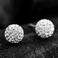 boucles d'oreilles boules à zircons
