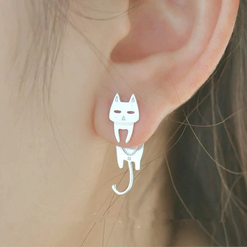 boucles d'oreilles chat