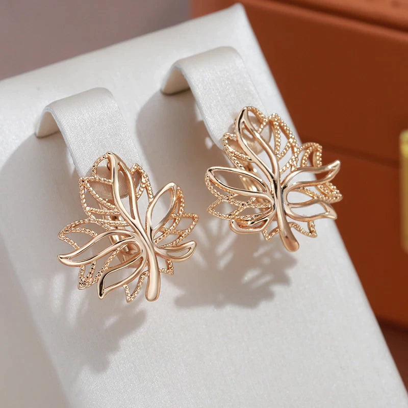 boucles d'oreilles feuilles