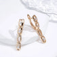boucles d'oreilles avec maillons et zircons blancs