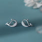 boucles d'oreilles baleines avec zircons blancs