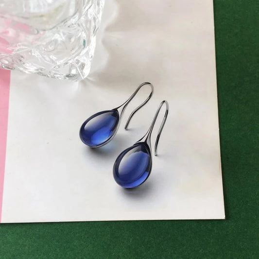 boucles d'oreilles opales bleues