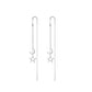 Boucles d'oreilles pendantes Astres, bijou en plaqué argent