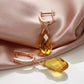 boucles d'oreilles cristal jaune