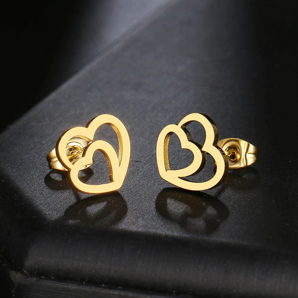 boucles d'oreilles coeurs