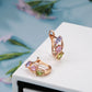 Boucles d'oreilles Trois Zircons en amande, bijou en plaqué or 585 (14 carats) et en zircons naturels