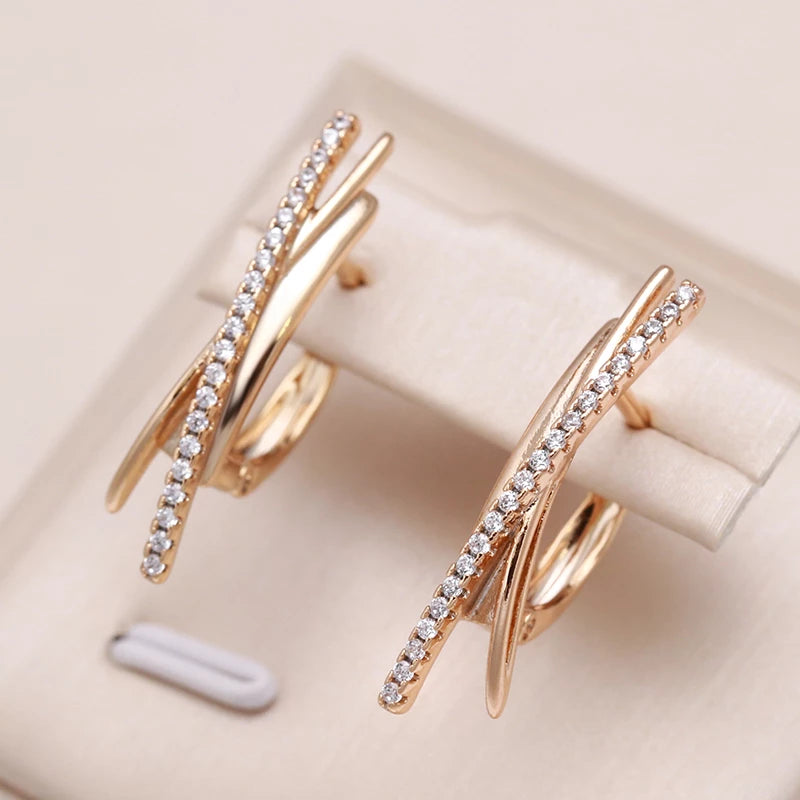 boucles d'oreilles zircons blancs