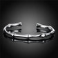 Bracelet jonc Bambou, bijou en plaqué argent