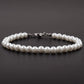 Bracelet de perles beige ivoire, bijou en acrylique