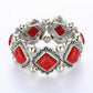 Bracelet bohème en pierre naturelle "jaspe rouge"