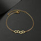 Bracelet Coeurs en enfilade, bijou en acier inoxydable doré