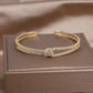 Bracelet Noeud avec zircons, bijou en plaqué or