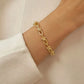 Bracelet Maillons en U, bijou en acier inoxydable doré