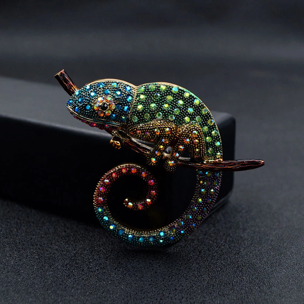 broche caméléon