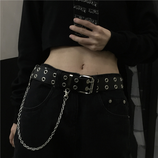 ceinture punk avec chaîne