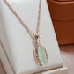 Collier Tourmaline verte, bijou en alliage plaqué or 585 (14 carats) et en zircon naturel