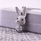 collier pendentif lapin avec zircons