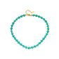collier de perles turquoises et dorées