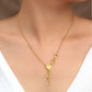 Collier Coeurs ajourés, de type sautoir, bijou en acier inoxydable