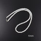 Collier de perles beige ivoire, bijou en acrylique