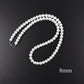 Collier de perles beige ivoire, bijou en acrylique