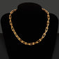 Collier Maillons en U, bijou en acier inoxydable doré