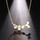 Collier Colibri, bijou en acier inoxydable doré
