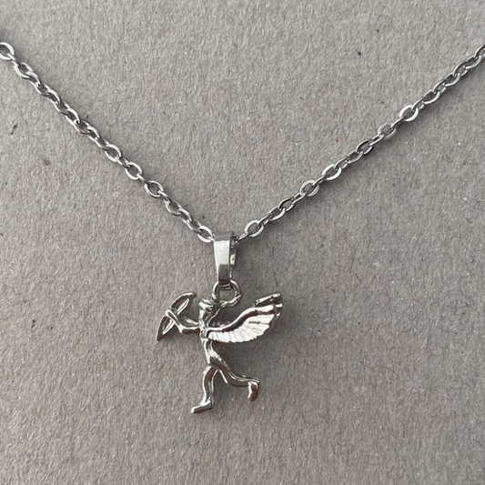 Cupid pendant necklace, stainless steel jewelry